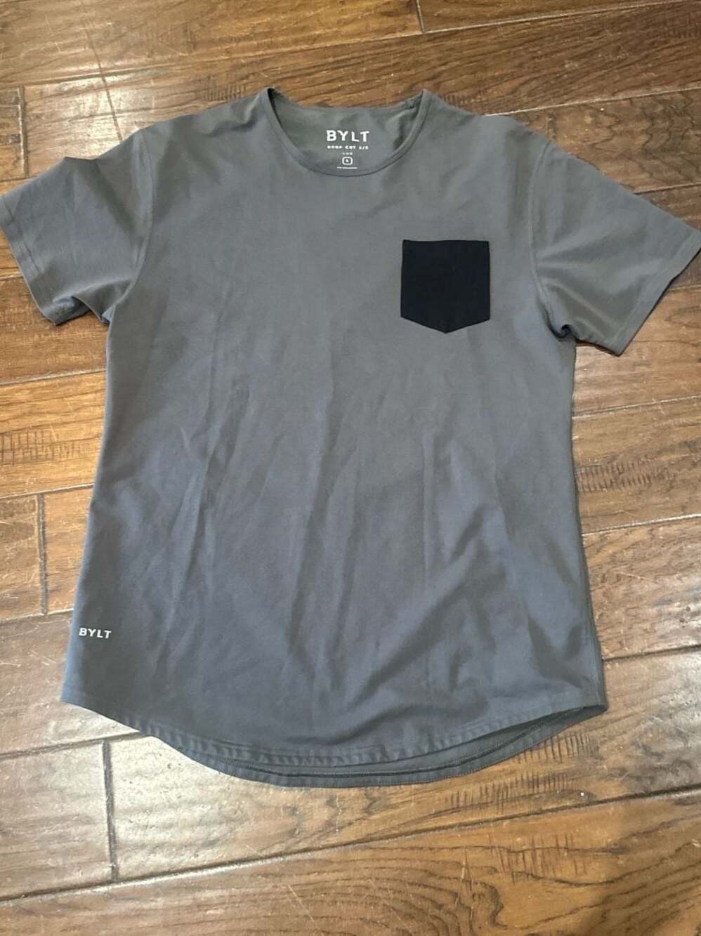 BYLT Basics Men's Drop Cut Lux Pocket‎ T-Shirt - Grey